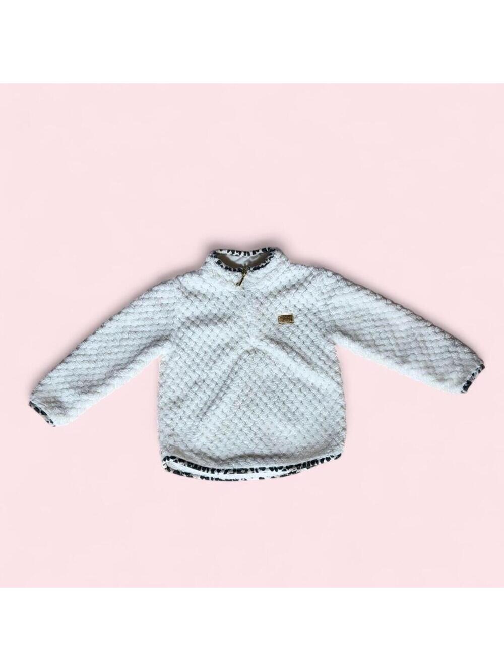 Little girls Y2K Juicy Couture white & black quarter zip sweatshirt Size 2T